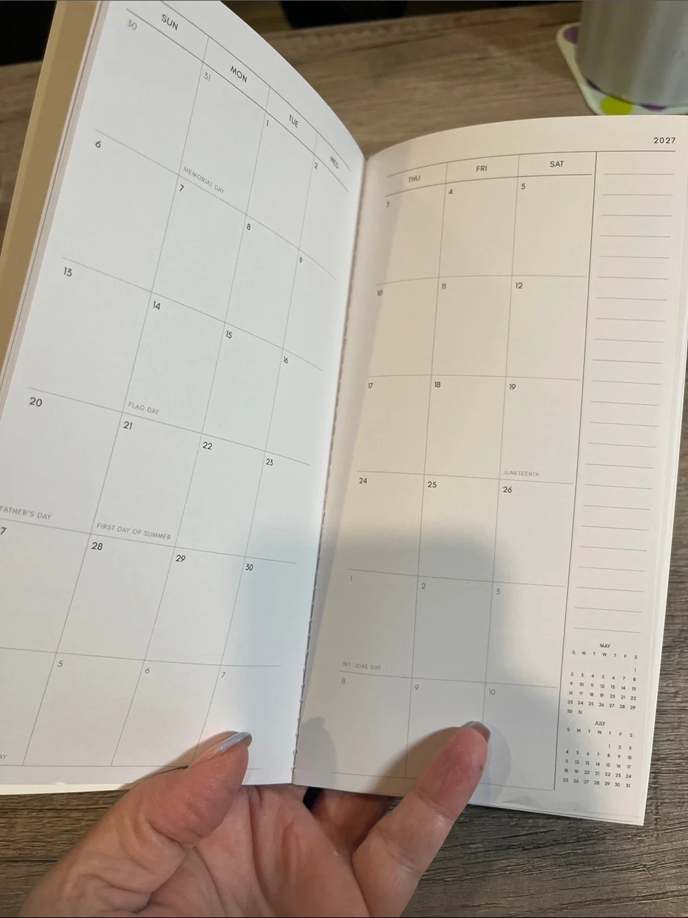 Cloth & Paper Clear PVC planner cover with monthly & weekly inserts